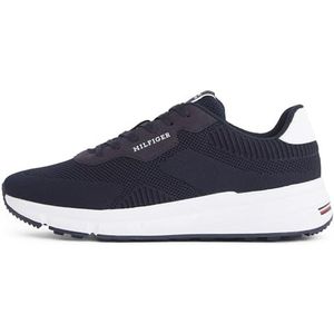 Tommy Hilfiger - RWB Knit Fm0fm05423 - Sportschoenen - Blauwe Woestijnhemel - Duurzaam Geproduceerd