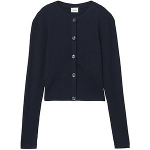 Cropped Vest - Zwart - Viscosemix - Ronde Hals