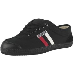 Kawasaki Retro 23 canvas schoenen K23-PT 60 W, zwart, strepen wit/rood, maat 44, 60 W, zwart, strepen, wit, rood, 44 EU