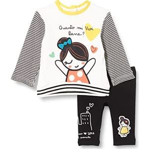 Chicco T-shirt met korte mouwen voor baby's, meisjes, 2 stuks, Zwart, 0-3 Maanden