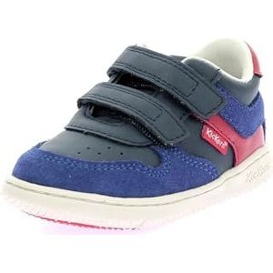 Kickers Kickmotion sneakers voor kinderen, uniseks, Navy Blauw Rood, 19 EU