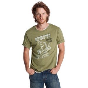 ESPRIT Heren T-shirt, Dierenprint A30627