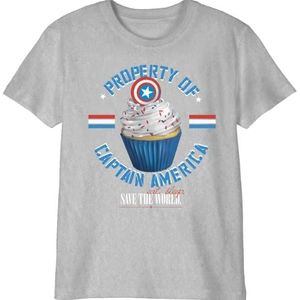 Marvel T-shirt voor jongens, Grijs Melange, 8 Jaren