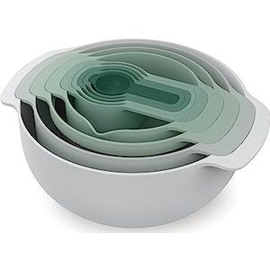 Joseph Joseph Editions Sage Nest 9 Plus Mengkommen - Polypropyleen - Set van 9 Stuks - Grijs / Groen