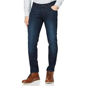 Bugatti Heren Jeans Flexcity Stretch Broek Hoge bewegingsvrijheid Jeans Vormvast, Donkerblauw Steen, 38W x 30L