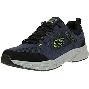 Skechers Oak Canyon Sneakers voor heren, Blauw Navy Lime Nvlm, 45 EU