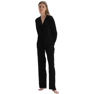 Dagi Dames Cotton Pyjama Bottom, zwart, 46, zwart, 46