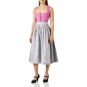 BERWIN & WOLFF TRACHT FOLKLORE LANDHAUS Dames 826077 jurk, roze met grijs, 38, Pink mit Grau, 38