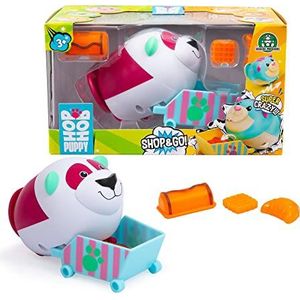 Giochi Preziosi Hpu02100 Hop Hop Hop Puppy Push & Go Puppy die altijd op de benen zitten, met winkelwagentje, panda-versie, voor kinderen vanaf 3 jaar