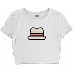 Bona Basics, Digitaal bedrukt, basic T-shirt voor dames,%100 katoen, wit, casual, damestops, maat: L, Wit, L Kort