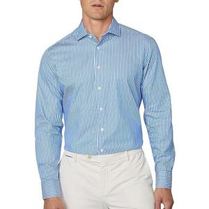 Hackett London Casual overhemd met vet streep voor heren, Blauw (blauw/wit), XL