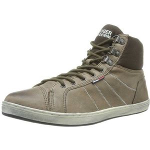 Tommy Jeans Chad 1a Sneakers voor heren, Marron Donker Taupe, 43 EU