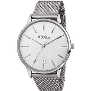 BREIL Avery Only Time polshorloge voor heren, 3 uur, kwarts en stalen vlechtwerk, Meerkleurig, Eén maat, Armband