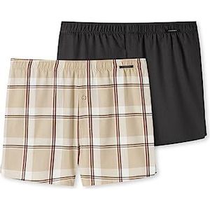 Schiesser Heren 2 stuks boxershorts katoen web - geweven boxer, Gesorteerd 1_180202, 4XL grote maten