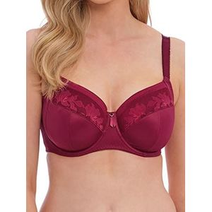 Fantasie Illusion Beugel voor dames, zijdelingse ondersteuningsfunctie, beha met volledige bedekking, bes, 70G