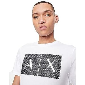 Armani Exchange 8nztck T-shirt voor heren, wit, M