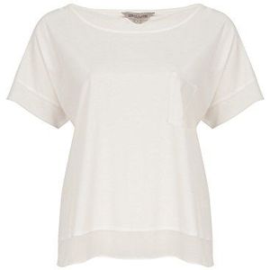 Great Plains Vrouwen vedergewicht Jersey zak korte mouw T-shirt, Wit (Sealt), 38 NL