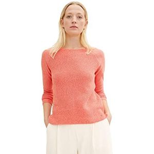 TOM TAILOR Dames 1035095 Pullover 12230-Smooth Papaya Red, XXL