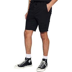 Trendyol Man Loungewear Normale taille Recht been Regular fit Korte broek, Zwart, L, Zwart, L