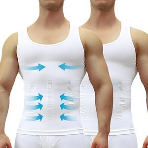MEETYOO Compressie Tank Top Mens, Shapewear Mouwloze Spier Shirts Gym Sport Onderhemd Mannen T-shirt Bodybuilding Workout Body Shaper Top
