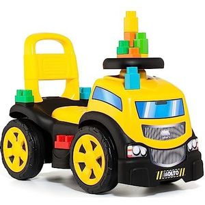 3 in 1 Ride On + Blocks Set Game (Yellow - 10 pieces)