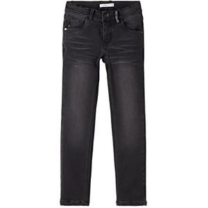 NAME IT Nkmryan Dnmbatimian Fleece Pant Jeansbroek voor jongens, zwart denim, 116 cm