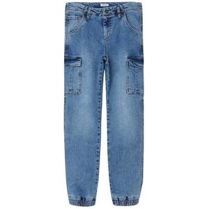 NKMRYAN R Cargo Jeans 3742-MD, blauw (medium blue denim), 122 cm