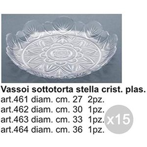 Glooke Selected kristallen dienblad X1 diameter 33463 accessoires voor de keuken en de tafel, meerkleurig, 15 stuks
