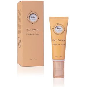 8% - Hydraterende Dagcrème met Hyaluronzuur en Collageen - Stralend en Verstevigend - Kombucha en Niacinamide - Alle huidtypes - Zonder parabenen, sulfaten en siliconen - 50g