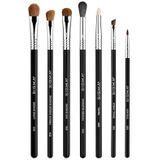 Sigma Beauty Basic Oogborstel Set Van 7 - Oogschaduwborstel, Cosmetica-Applicator - Oogschaduw, Wenkbrauw, Oogmake-Up En Knipplooi - Vlekkeloze Contour, Professionele Make-Upborstels, Synthetische Vezels