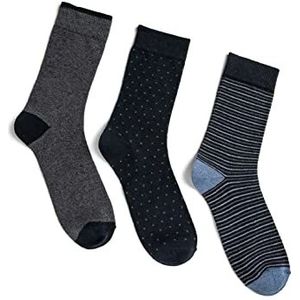 Koton Heren gestreepte man sokken set, marineblauw (616), één maat, Marineblauw (616), One Size