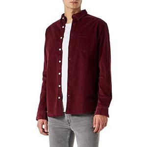 KRONSTADT Heren L/S Shirt, bordeaux, L