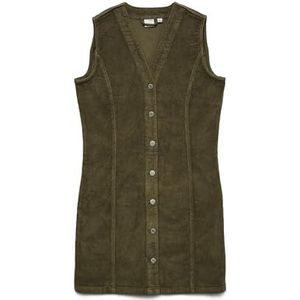 VERO MODA Vmeden Sl Short Corduroy Dress, grape leaf, M