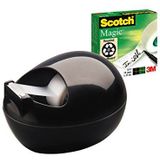 Scotch Magic Tape Dispenser van Karim Rashid (zwart) met 1 rol Scotch Magic Tape, 19 mm x 7,5 m (C36-B-EU)