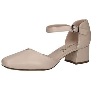 CAPRICE Damespumps van leer met klittenbandsluiting, beige nappa, 36 EU