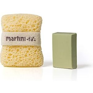 martini SPA - Massage Natural zeepbakje handschoen met olijfzeep, polyurethaan, beige, standaard, 125 g, 1 stuk