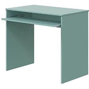 Habitdesign 002314J Computertafel met uitneembare plank, houttechniek, groen aqua