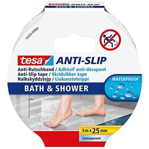 tesa® Anti-slip tape badkamer en douche, transparant, 5m x 25mm