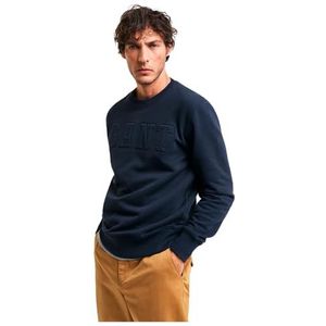 GANT - Sweatshirt - Grijs - Katoenblend - Regular-Fit met Logo