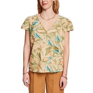 ESPRIT Dames 063EE1F301 blouse, 348/LIGHT Khaki 4, XXL, 348/Light Khaki 4, XXL