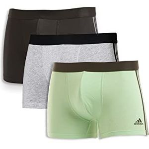 Adidas Sports Underwear Heren Multipack Trunk (3PK) Boxershorts, Black/HTH Grey/Greengage, S