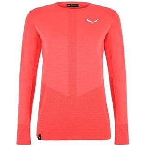 Salewa Vrouwen ZEBRU MED WARM AMR W L/S Tee. Base Layer Top, Fluo Coral, S