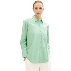 TOM TAILOR Dames blouse met borstzak 1034784, 31034 - Okra Green, 32