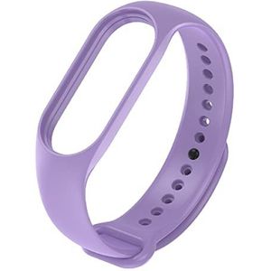 Xiaomi Mi Smart Band 7 armband, kleurrijke reservearmband, verstelbare horlogeband, zacht TPU, ademend, accessoire voor sportarmband, waterdicht, middenviolet