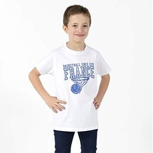 France Basketball T-shirt voor fans, wit, mand Frankrijk Since 1932, jongens, 10 jaar
