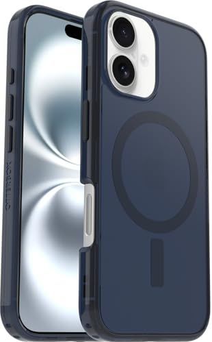 OtterBox Symmetry Series Clear MagSafe doorzichtige hoes voor iPhone 16, schokbestendig, valbestendig, dunne beschermende hoes, 3x getest volgens militaire standaard, Transparent/Blauw