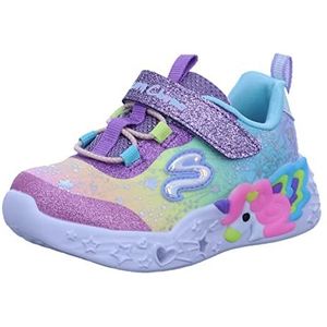 Skechers Eenhoorn Charmer Twilight Dream Sneaker voor meisjes, Paarse Textiel Multi Trim, 9 UK