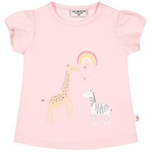 SALT AND PEPPER Babyjongens meisjes S/S Animal Print T-Shirt, Rose, Normaal, roze, 86 cm