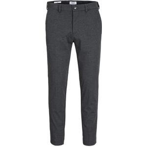 JACK & JONES Mannelijke chinobroek, plussize, slim fit chinobroek, dark grey melange, 42W / 34L