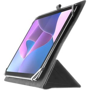 Cellularline - Snap Case - Universele hoes voor Lenovo tablets van 10"" tot 11"" - Opvouwbare cameratas - Praktische standaard - Comfortabele tabletinterieur - Zwart